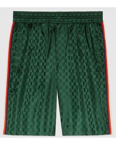 Gucci GG Nylon Jacquard Swim Shorts - Green
