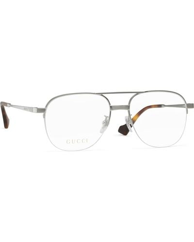 Gucci Navigator Optical Glasses - Metallic