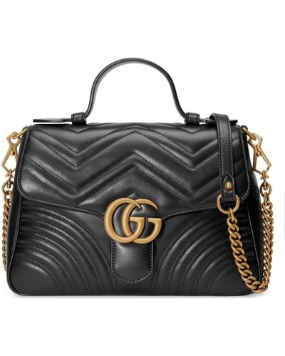 Gucci GG Marmont Small Top Handle Bag - Black