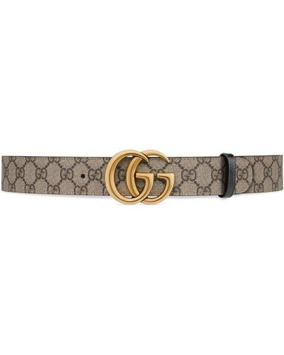 Gucci GG Marmont Reversible Belt - Natural