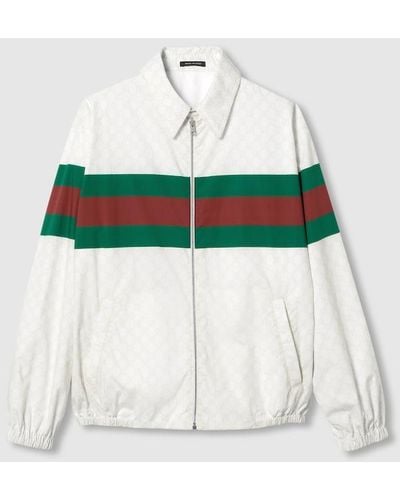 Gucci GG Print Cotton Jacket - White