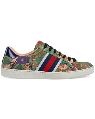 Gucci Flora Snake Sneaker - Multicolor