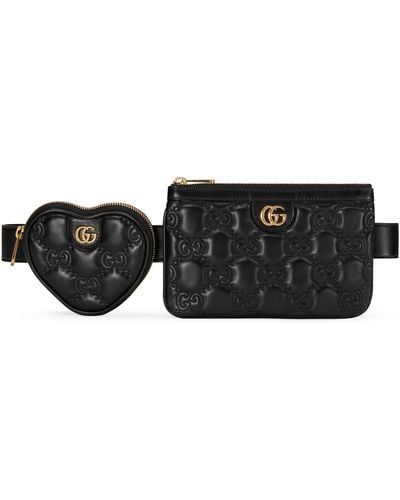 Gucci GG Matelassé Utility Belt - Black