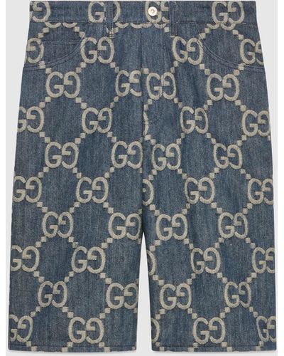 Gucci GGジャンボ デニム ショートパンツ, Size 29, ブルー, ウェア