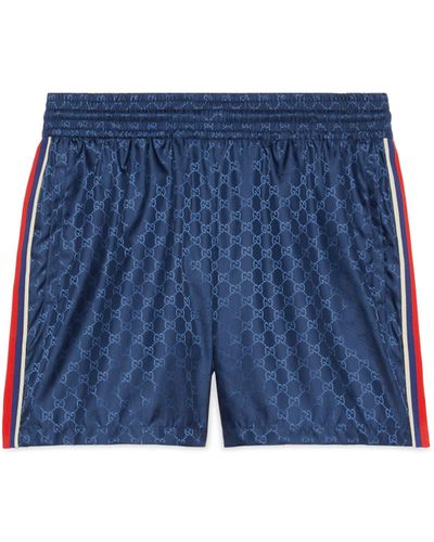 Gucci GG Jacquard Nylon Swim Shorts - Blue