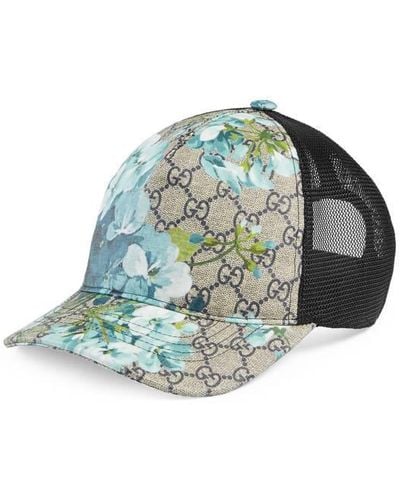 Gucci Gg Blooms Baseball Hat - Blue