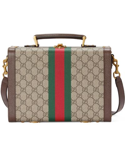 Gucci GG Beauty Case With Web - Brown