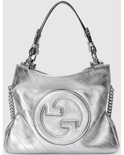 Gucci Blondie Small Tote Bag - Gray