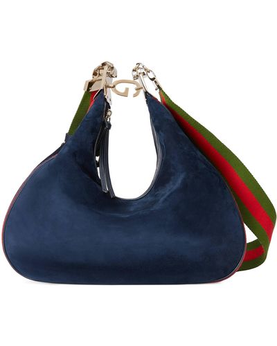 Gucci Attache Large Shoulder Bag - Blue