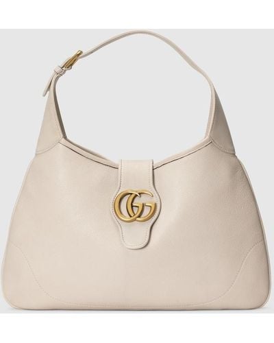 Gucci Aphrodite Medium Shoulder Bag - Natural