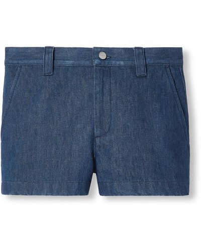 Gucci Denim Shorts With Horsebit - Blue