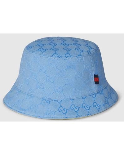 Gucci GG Canvas Reversible Bucket Hat - Blue