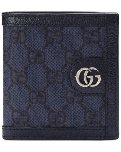 Gucci Ophidia gg Coated-canvas Wallet - Blue