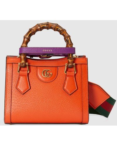 Gucci Diana Mini Tote Bag - Orange
