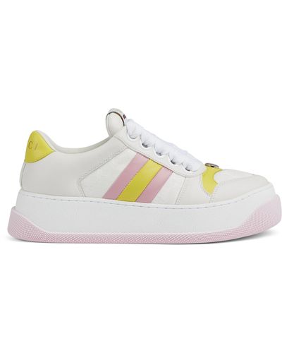 Gucci Screener Trainer With Web - White