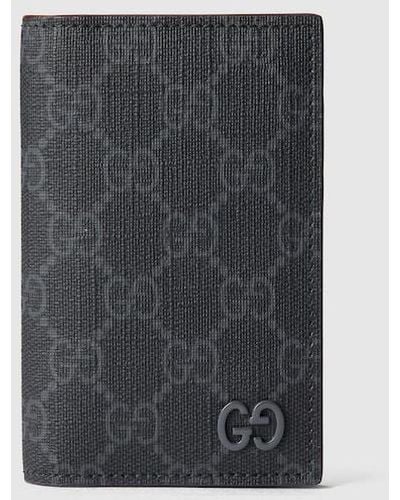 Gucci GG Long Card Case With GG Detail - Gray