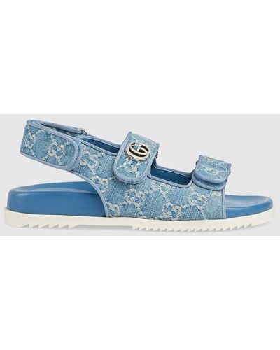 Gucci Sandal With Double G - Blue
