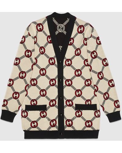 Gucci Reversible Interlocking G Wool Cardigan - Multicolor