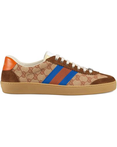 Gucci G74 Original GG Sneaker With Web - Natural
