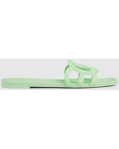 Gucci Interlocking G Slide Sandal - Green