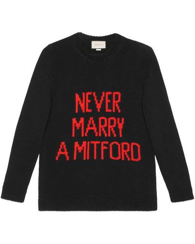 Gucci Never Marry A Mitford Cotton Sweater - Black