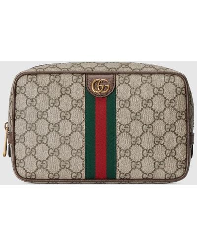 Gucci Savoy Toiletry Case With Web - Brown