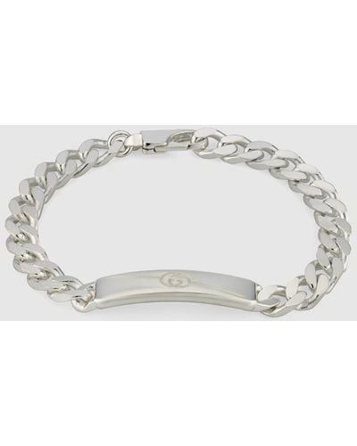 Gucci Diagonal Interlocking G Bracelet - Metallic