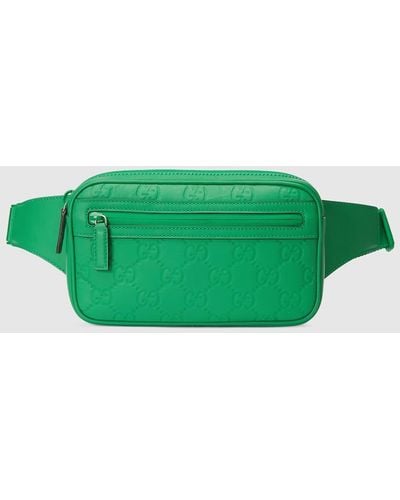 Gucci GG Rubber-effect Belt Bag - Green