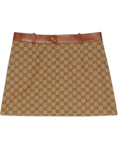 Gucci GG Canvas Skirt - Natural