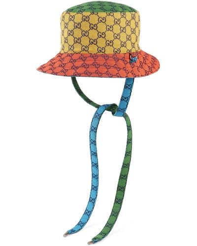 Gucci GG Multicolor Reversible Bucket Hat - Yellow