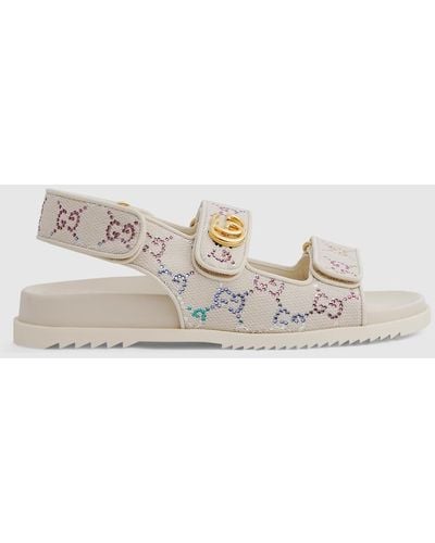 Gucci Sandal With Double G - White