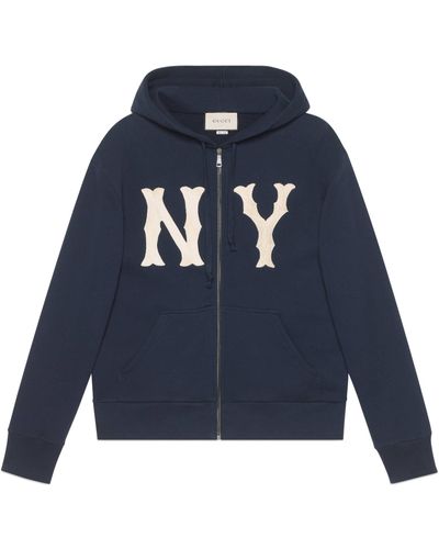 Gucci Sweatshirt With Ny Yankeestm Patch - Blue