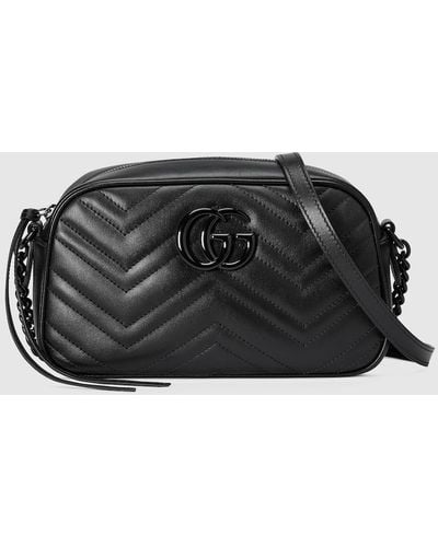 Gucci GG Marmont Small Shoulder Camera Bag - Black