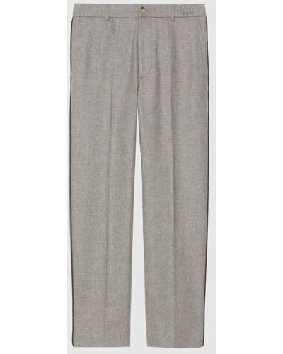 Gucci Light Cashmere Tailored Pant - Gray