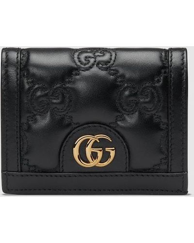 Gucci GG Matelassé Card Case Wallet - Black