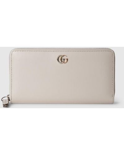 Gucci GG Marmont Zip-around Wallet - Natural