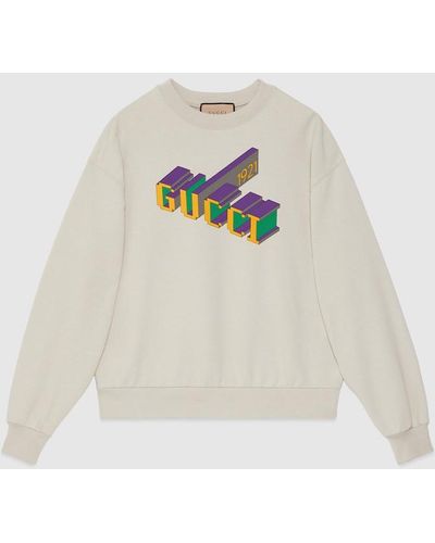 Gucci Cotton Jersey Sweatshirt With Print - White