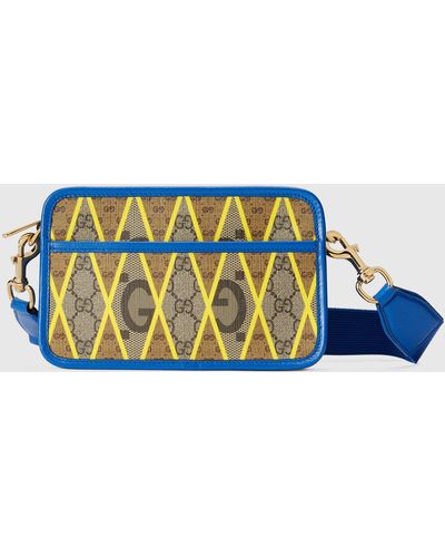 Gucci GG Rhombus Print Mini Bag - Blue