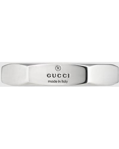 Gucci Trademark Hexagon Ring - Metallic