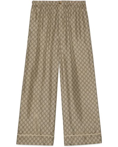 Gucci GG Supreme Silk Trouser - Grey