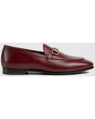 Gucci Leather Loafers, - Red