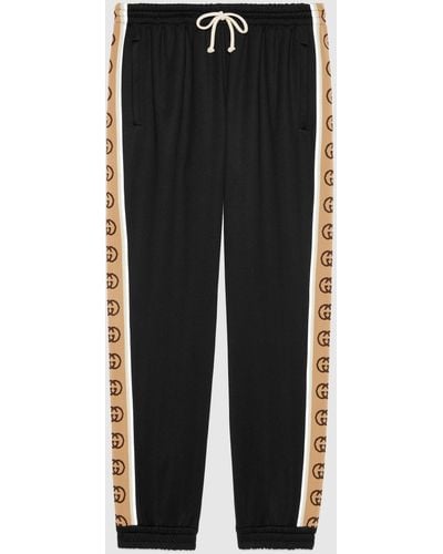 Gucci Loose Technical Jersey Track Bottoms - Black
