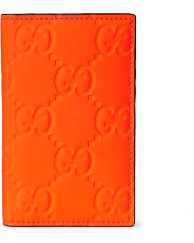 Gucci GG Rubber-effect Long Card Case - Orange