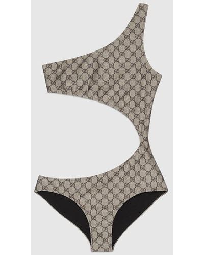 Gucci GG Stretch Jersey Swimsuit - Gray