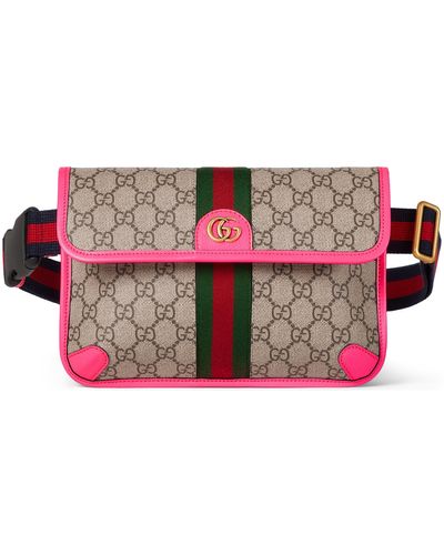 Gucci Ophidia GG Small Belt Bag - Pink