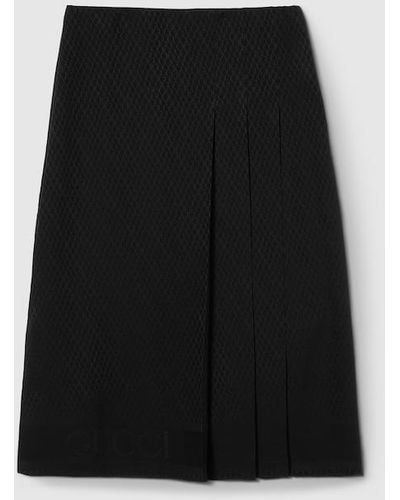 Gucci Silk Jacquard Skirt - Black