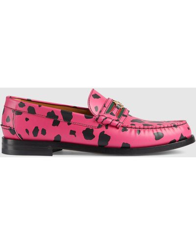 Gucci Loafer With Yankees Detail - Red