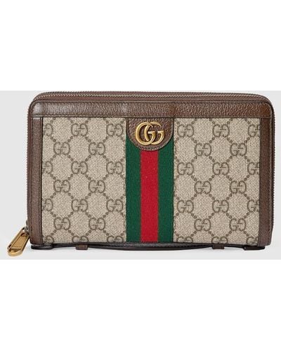 Gucci Ophidia GG Travel Case - Brown