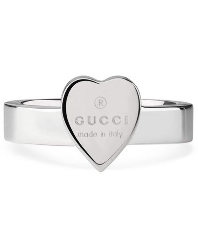 Gucci Heart Sterling-silver Ring - Metallic