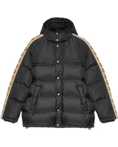 Gucci GG Jacquard Nylon Padded Coat - Black